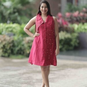 ASYMMETRICAL EMBELLISHMENT DRESS