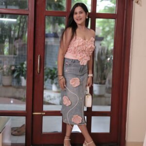 Pink Floral Corset Top
