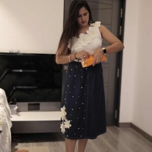 PEARL DENIM SKIRT